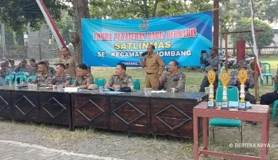 LBB Satlinmas se-Kecamatan Jombang Jadi Ajang Penguatan Disiplin dan Kesiapsiagaan Personel
